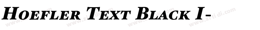 Hoefler Text Black I字体转换